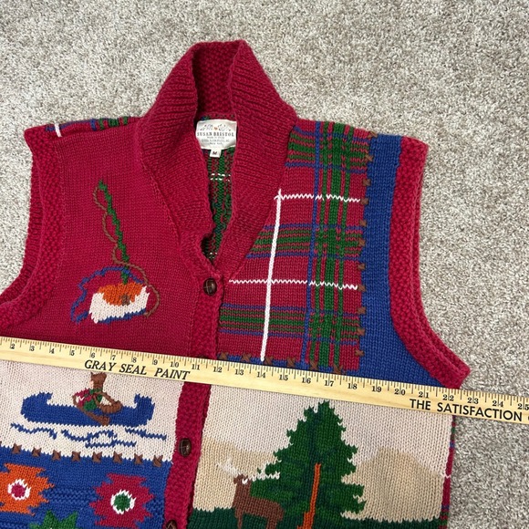Vintage Susan Bristol Cardigan Sweater Women Size Medium 90s Outdoor Camping - Picture 4 of 8